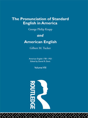 cover image of The Pronunciation of Standard English in America